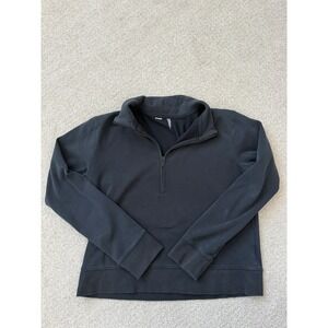 Travis Mathew Golf Cloud Fleece Half Zip Women Size S Black Long Sleeve